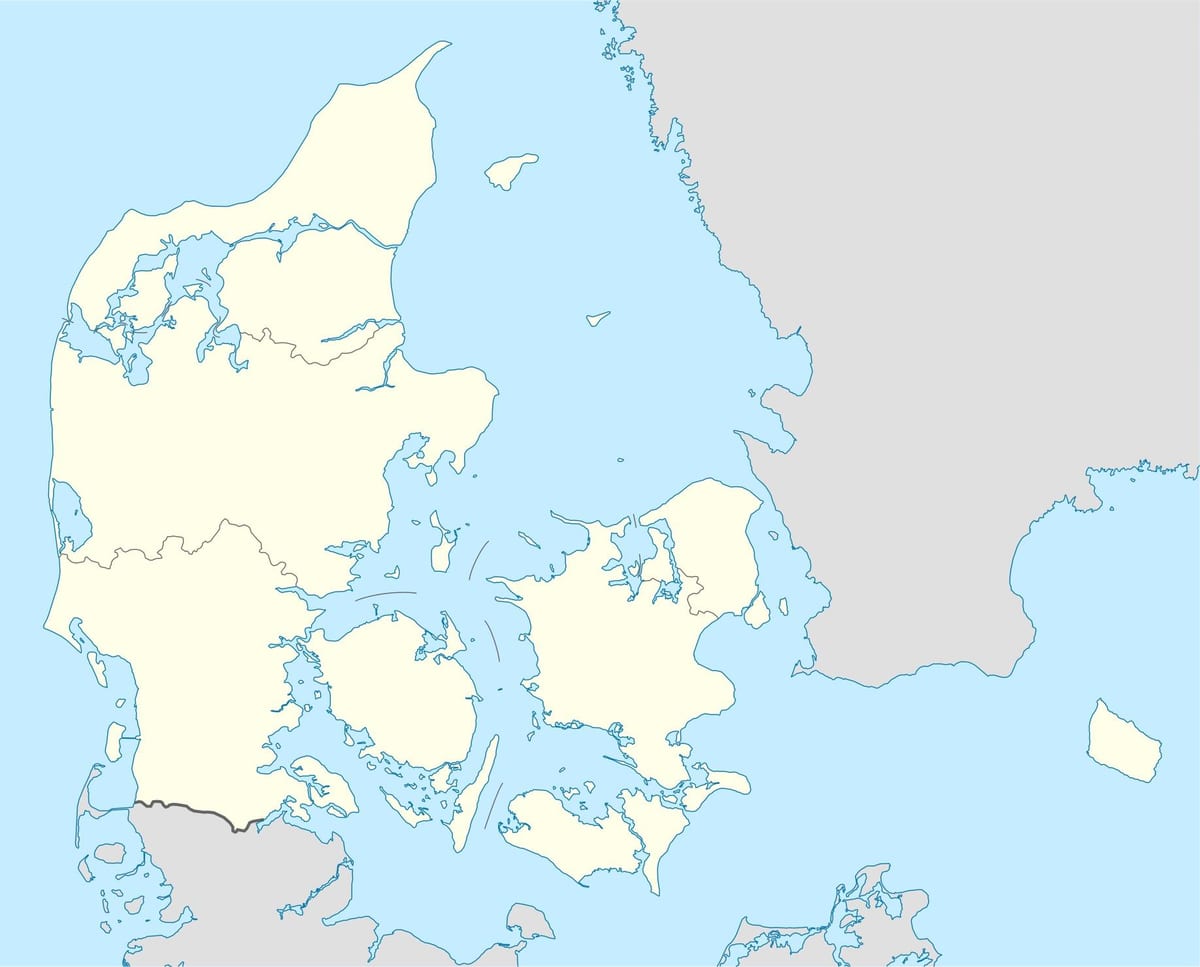 Peta dari denmark vektor
