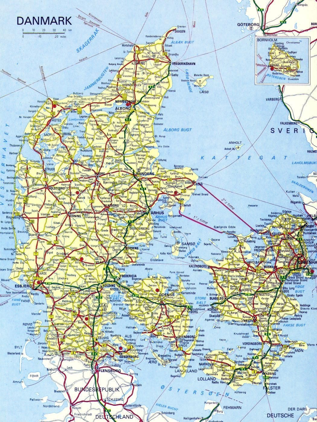 kopenhagen denmark peta wisata