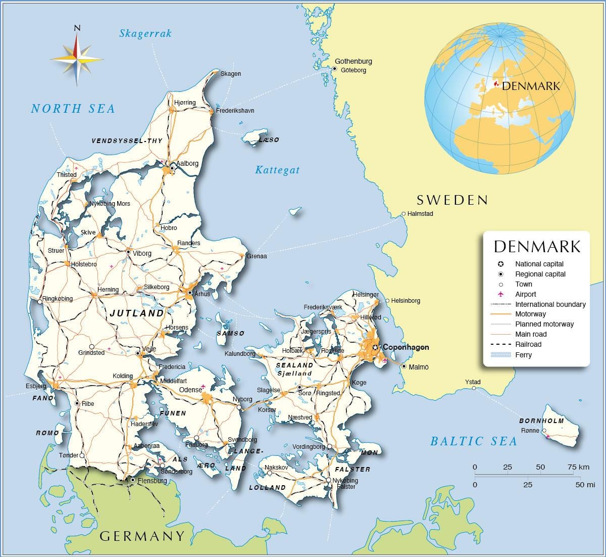 Peta dari denmark port