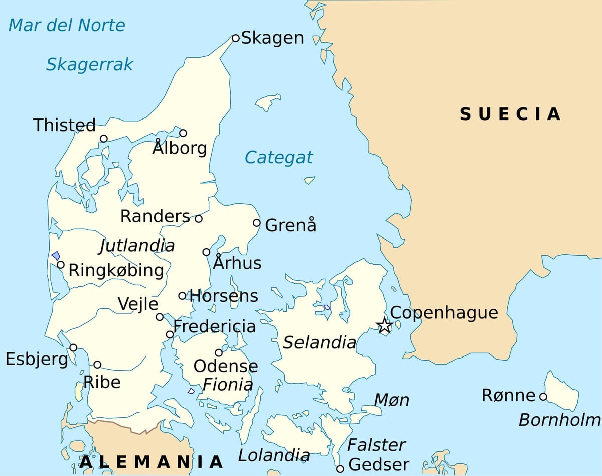 Peta dari fredericia, denmark