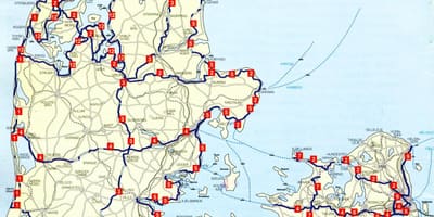 Denmark national siklus rute peta