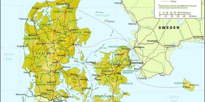 Peta dari denmark geografi 
