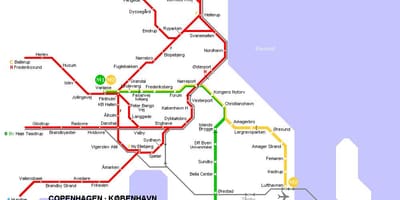 Peta dari denmark metro 