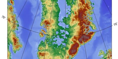 Peta topografi denmark