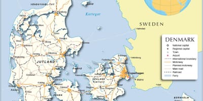Peta dari denmark port